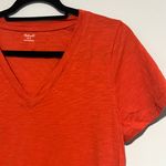Madewell Bright Orange Vneck Short Sleeve Tshirt Photo 6
