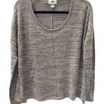 Old Navy Gray Marled Long Sleeve Knit Top Medium Tall Soft Lightweight Photo 0