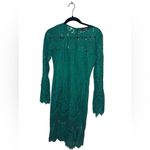 Lulus  Enrapturing Elegance Green Lace Long Sleeve Midi Dress Size Small Photo 2