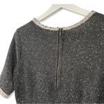 CAbi Cocoa Shell Terry Tweed Knit Top in Charcoal M Photo 5