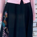 Small Vintage 40s 50s Embroidered Paris cotton skirt Photo 2