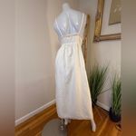 Givenchy Intimates Full Length Slit Nightgown Lace Trim Strappy Size Lg Ivory Photo 11