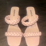 Soda  Double Braided Straps Open Square Toe Fashion Slide Block Heel Sandal Photo 1