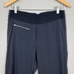 Athleta  Pants Womens 10 Black Mod Trekkie Crop Zip Ankle Nylon Stretch‎ Ripstop Photo 1