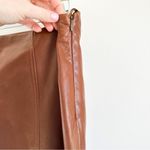 Ralph Lauren  Black Label Cognac Luxury Saddle Lambskin
Leather Skirt Sz 12 Photo 8