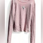 Hollister  flowers embroidered cozy baby soft long sleeve tee Photo 0