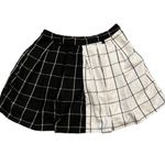 Hot Topic Black and White Large Plaid A-line Mini Skirt M Photo 0
