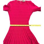 Eliza J  Pink Cable Knit Long Sleeves A Line Fit & Flare Sweater Dress Size Med Photo 5