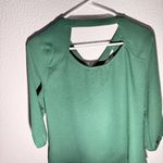 Saks 5th Avenue Saks Fifth Avenue Green Cutout Blouse – Size M Photo 1
