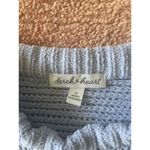 Derek Heart colorblock knit sweater blue cream brown size M Photo 1