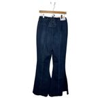 A Beautiful Soul Jeans Women 12 NWT Flare Denim Dark Stormy Night Raw Hem Boho Blue Photo 1