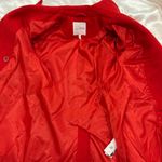 Avec Les Filles Hourglass Blazer Small Red Double Breasted Wool Holiday Chic Photo 10