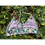 Joy Lab Purple White Green Cross Back Sports Bra Size Medium Photo 3