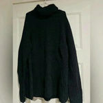 Goodthreads Women's Cotton Shaker Stitch Turtleneck Sweater Black Size XXL NNT Photo 5