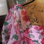 Thirty/Thirty Pink Rosen Print Babydoll Mini Dress Size M Photo 4