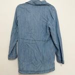 FATE full zip chambray light jacket sweater tencel lightweight size small Blue Photo 2