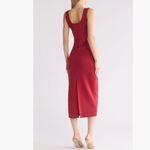 Hudson Jeans NWT  Scuba Midi Dress Small, RED DAHLIA Photo 3