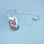 Playboy Bunny Pink Crystal Name Tag Fashion Necklace 2006 Photo 2