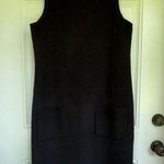Carlisle  Black Wool Classic Sleeveless Knee Dress with Pockets Size 10 Photo 0