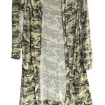 Tickled Teal TICKLED‎ TEAL Camouflage Cardigan Duster Wrap shrug Sweater Size Small Photo 0
