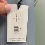 We Wore What  Dusty Blue Lace Up Biker Shorts Sz Large Athleisure Lounge Revolve Photo 2