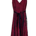 Adrianna Papell  Vintage 90s Goth Prom Evening Dress Burgundy Red Size 4P Vampire Photo 1