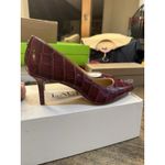 Ralph Lauren Lauren  Lanette Crocodile-Embossed Leather‎ Pump Purple Size 9.5 Red Photo 3