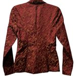 Betsey Johnson Vintage 90s Y2K Floral Brocade Blazer Burgundy Gold Size Small Photo 2