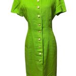 Vintage Valentino Boutique 70’s Green Midi Dress Size 10 Photo 1