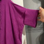 Chico's Cashmere Blend Elegant Purple Cowl Neck Fringe Poncho Sweater Size L/XL Photo 5