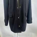 Dennis Basso Luxe Crepe Snap Front Jacket with Printed Lining Black Size 4 NWOT Photo 3