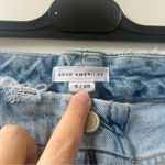 Good American Good High Rise Cropped Girlfriend Straight Jeans - Light Blue - 6 Photo 8