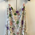 Mac Duggal  10893 Purple Embellished Lace Sleeveless V Gown white multi 6 CL1 Photo 4