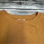 Gap Women's Basic T Tee Shirt S SM Small Golden Mustard Yellow Orange Ribbed NWT Photo 2