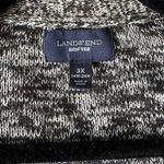 Lands' End Lands’ End Black and White Drifter Open Front Cardigan Size 3X Photo 3