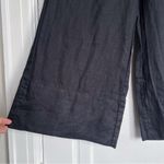 Free The Label • Monaco Pants black linen wide leg pleated ankle cropped Size M Photo 8