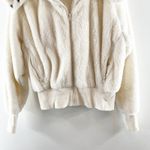 Savvi Amy Long Sleeve Full Zip Sherpa Fleece Jacket with Hood Cream Medium White Photo 7