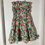 THML  Green Size XS Floral Shift Knee Length Sleeveless Dress Photo 1