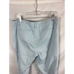 Lands' End  Blue And White Mid Rise Slim Leg Pant size 14P Photo 3