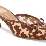 Dolce Vita Cleo Bow Slip Kitten Heel Mules Size 8 Brown Photo 0