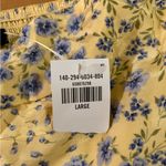 Abercrombie & Fitch  Yellow and Blue Floral Puffy Sleeve Cropped Top Photo 3