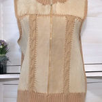 Vintage Y2K Tan Suede Leather Vest Large Photo 0