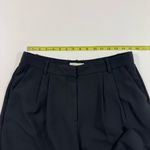 Abercrombie & Fitch Abercrombie Sloane Tailored Wide Leg Pants Black Size 32 14 Short Photo 8