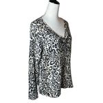 White + Warren Cashmere Leopard Print V Photo 1