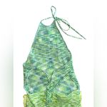 Future Collective With Alani Noelle Midi Halter Tie Neck Knit Sweater Dress XS Green Photo 8