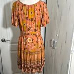 Alt Daly Chic Floral Dress in Peach, orange, brown, yellow floral Orange Size L Photo 3