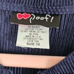 Poof! Poof Plus Size 3X Pleated Jacket Coat Light weight navy blue Satin Bomber casual Photo 1