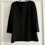 Ann Taylor  Classic Black Crewneck Tunic Blouse Size XSmall Petite EUC Photo 3
