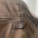 Gucci Canvas Brown Nylon Logo Print Leather Hobo Shoulder Tote Bag Purse Photo 7