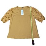 Bloomchic Yellow Gold Lace Eyelet Lace Shirt Size 14/16 Photo 2